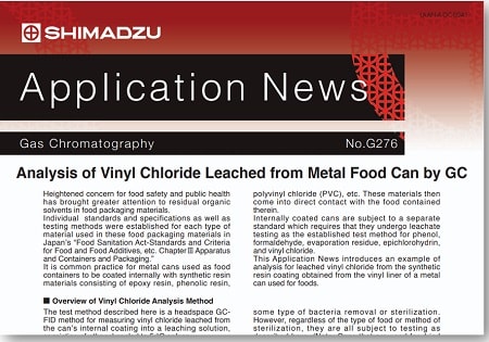 Analysis of Vinyl Chloride Leached from Metal Food Van by GC