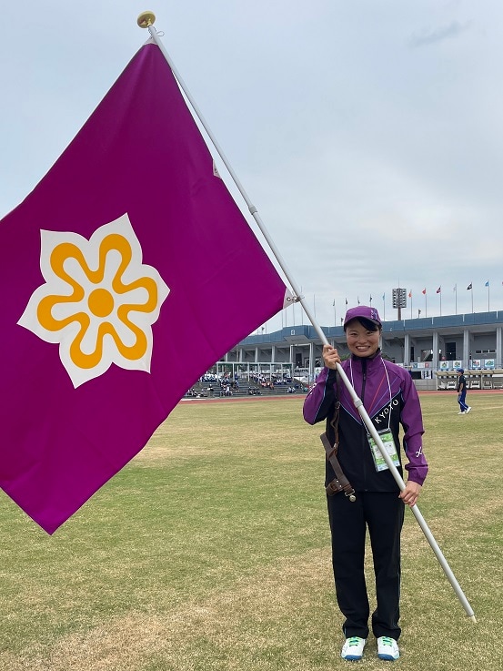 Served as flag bearer for the Kyoto Prefecture team