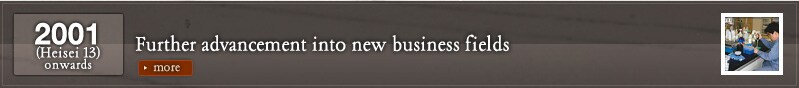 2001 (Heisei 13) onwards Further advancement into new business fields