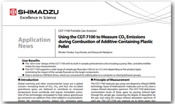 Using the CGT-7100 to Measure CO2 Emissions during Combustion of Additive-Containing Plastic Pellet