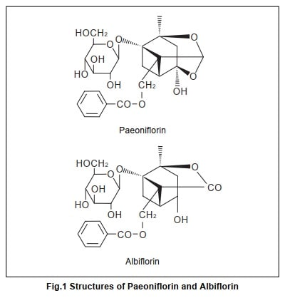 Structures of Paeoniflorin and Albiflorin