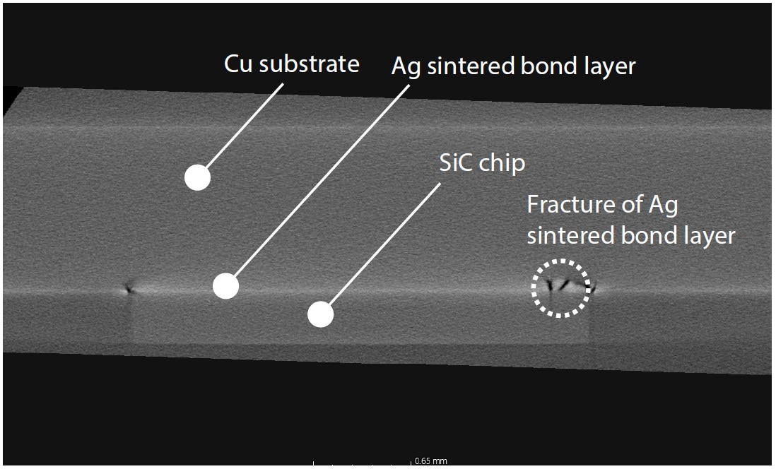 Fig. 16&nbsp;Cross-Sectional Image from above the SiC Chip Side Surface (Horizontal)