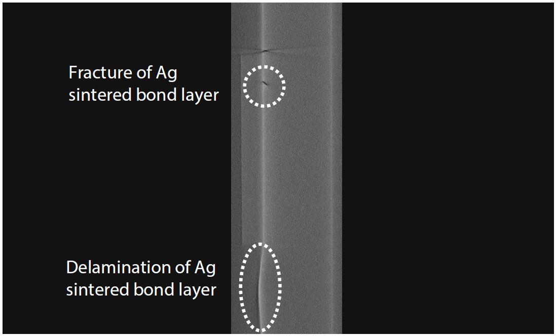 Fig. 17&nbsp;Cross-Sectional Image from the SiC Chip Side Surface (Vertical)