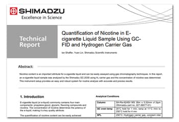 Nicotine in E-cigarette Liquid Sample