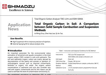 Total Organic Carbon in Soil: A Comparison between Solid Sample Combustion and Suspension Methods