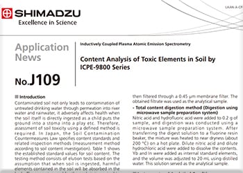 Content Analysis of Toxic Elements in Soil by ICPE-9800 Series