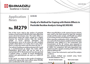 Study of a Method for Coping with Matrix Effects in Pesticide Residue Analysis Using GC/MS/MS