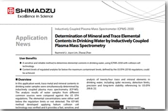 Determination of Mineral and Trace Elemental Contents in Drinking Water by Inductively Coupled Plasma Mass Spectrometry