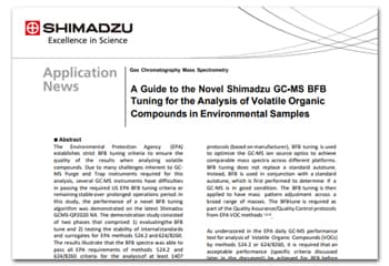 A Guide to the Novel Shimadzu GC-MS BFB Tuning for the Analysis of Volatile Organic Compounds in Environmental Samples