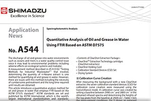 Quantitative Analysis of Oil and Grease in Water Using FTIR Based on ASTM D7575