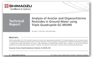 Analysis of Aroclor and Organochlorine Pesticides in Ground Water using Triple Quadrupole GC-MS/MS