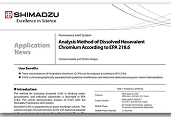 Analysis Method of Dissolved Hexavalent Chromium According to EPA 218.6