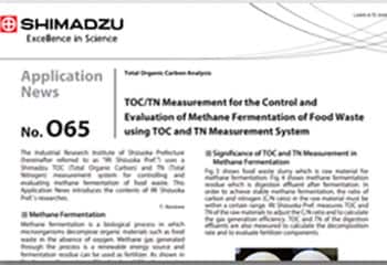 TOC/TN Measurement for the Control and Evaluation of Methane Fermentation of Food Waste using TOC and TN Measurement System
