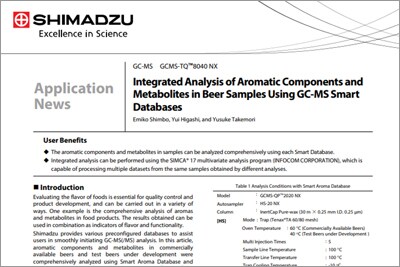 Integrated Analysis of Aromatic Components and Metabolites in Beer