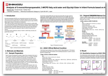 Analysis of 3-Monochloropropanediol, 3-MCPD Fatty Acid Ester and Glycidyl Ester in Infant Formula Based on AOAC Official Methods 2018.12