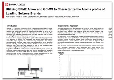Utilizing SPME Arrow and GC-MS to Characterize the Aroma Profile of Leading Seltzers Brands