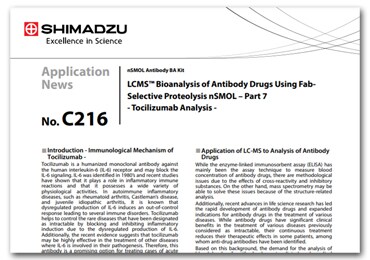 LC-MS Bioanalysis of Antibody Drugs Using Fab-Selective Proteolysis nSMOL  - Part 7 - Tocilizumab Analysis -