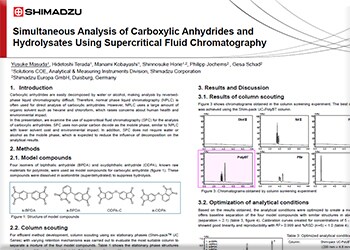 Simultaneous Analysis of Carboxylic Anhydrides and Hydrolysates Using Supercritical Fluid Chromatography
