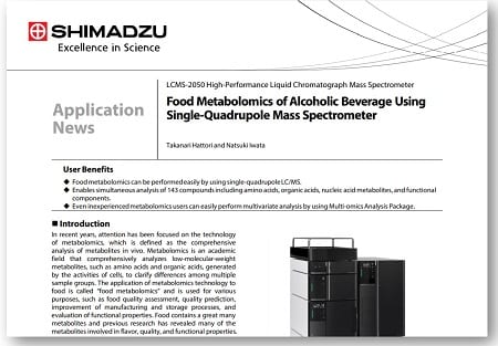 Food Metabolomics of Alcoholic Beverage Using  Single-Quadrupole Mass Spectrometer