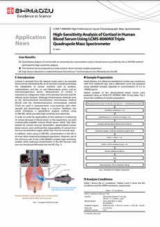 High-Sensitivity Analysis of Cortisol in Human  Blood Serum Using LCMS-8060NX Triple  Quadrupole Mass Spectrometer