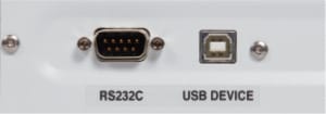 Equipped with Two Interfaces: USB and RS232C