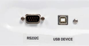 Equipped with Two Interfaces: USB and RS232C