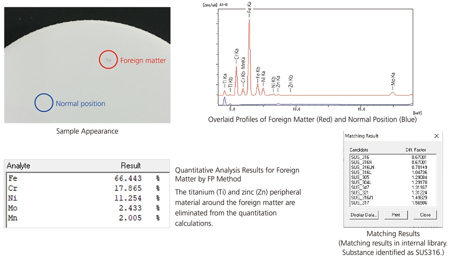Foreign Matter Material Evaluation
