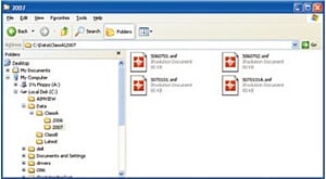 Fig. 2: Data Files Categorized According to Folder