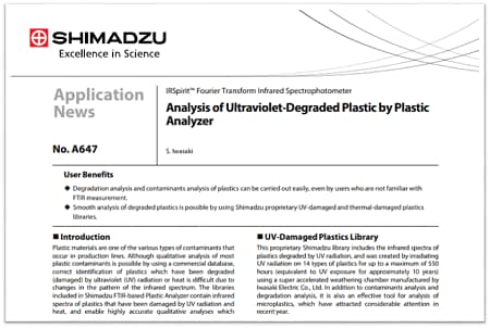 Analysis of Ultraviolet-Degraded Plastic by Plastic Analyzer