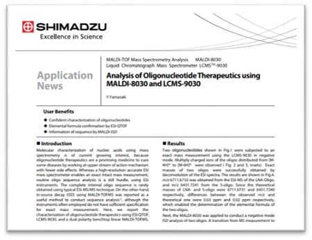 Analysis of Oligonucleotide Therapeutics using ESI-QTOF and MALDI-TOFMS. 