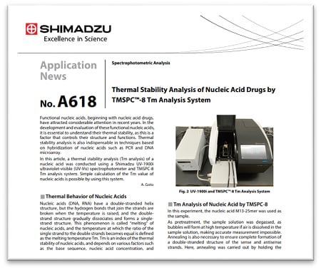 Thermal Stability Analysis of Nucleic Acid Drugs by TMSPC™-8 Tm Analysis System 