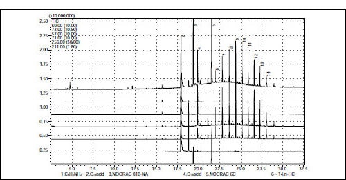 Fig. 2 Thermal Decomposition Chromatogram (300 ºC/30 s)