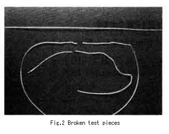 Fig.2 Broken test pieces