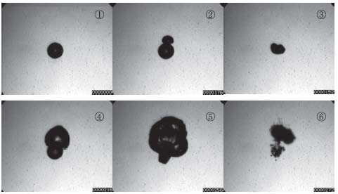 Appearance of Microcapsule Destruction (250,000 fps)