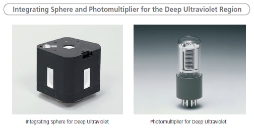 Integrating Sphere and Photomultiplier for the Deep Ultraviolet Region