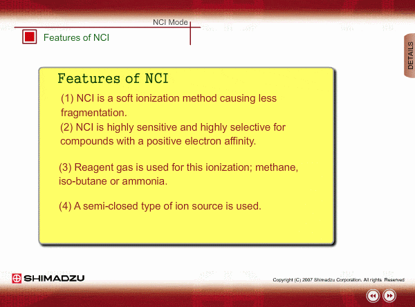 Features of NCI