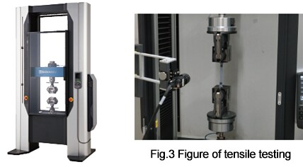 Fig.3 Figure of tensile testing