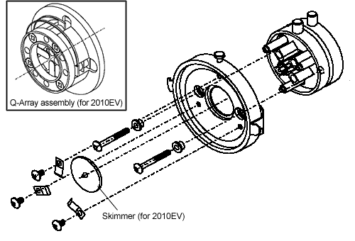 Assembly Diagram of Parts Around the Lens for LCMS-2010