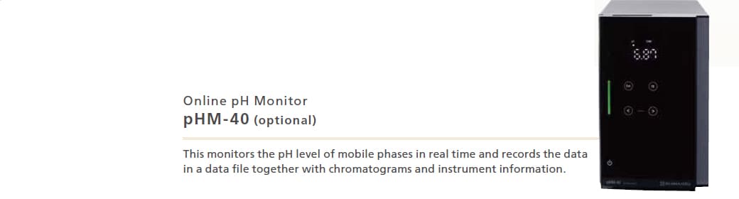 Online pH Monitor Online pH Monitor pHM-40 (optional)