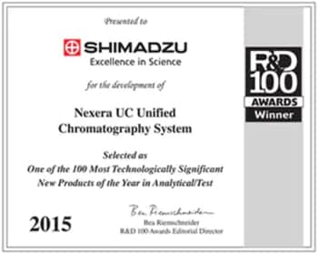 2015 R&D magazine Award