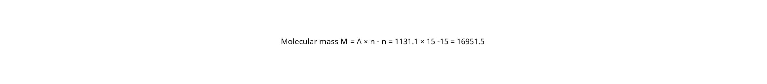 Molecular mass M