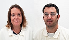 Project Leader, Organic Chemistry Business Unit, Alsachim, France Claire Trécant (left), and Pierre-Olivier Schwartz
