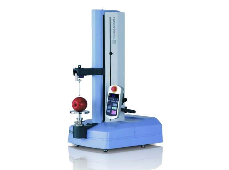 Texture analyzer measures food characteristics such as hardness
