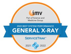 Shimadzu Medical Systems USA receives an IMV ServiceTrak Award in the General X-ray category