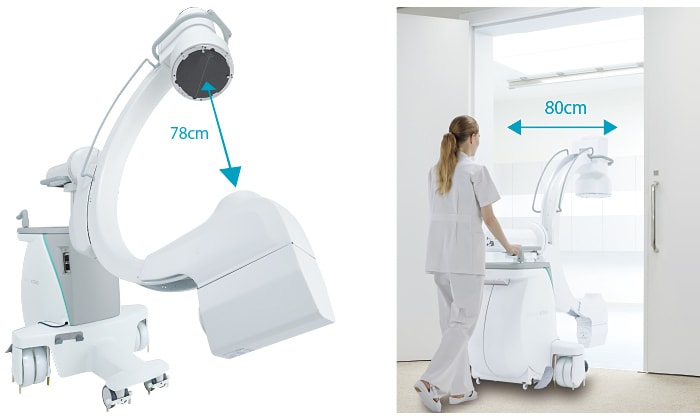 Large C-arm but Compact Body