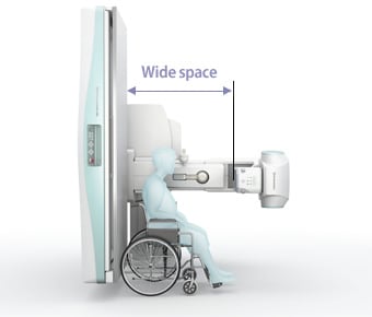 Enough space for wheelchair patients