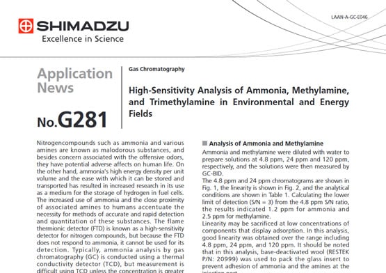 High-Sensitivity Analysis of Ammonia, Methylamine, and Trimethylamine in Environmental and Energy Fields