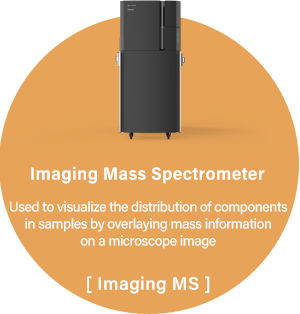 Imaging Mass Spectrometer:Used to visualize the distribution of components in samples by overlaying mass information on a microscope image [Imaging MS]