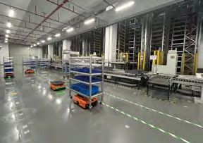 Automated Storage and Retrieval System and Automated Transport Equipment