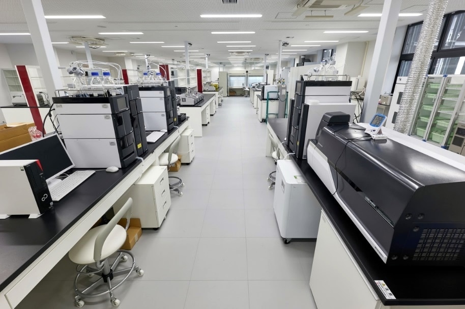 Row of Shimadzu Liquid Chromatograph Mass Spectrometer Systems at the Bacchus Laboratory